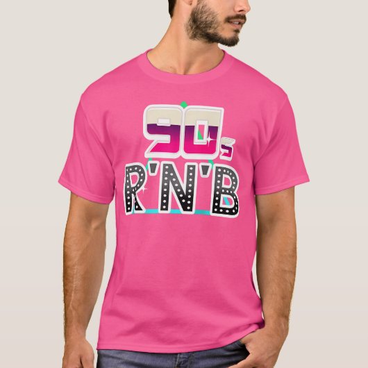 90年代R'N'B 1990年代Tシャツ レトロ ヴィンテージ 90年代 R&B Tシャツ (正面)