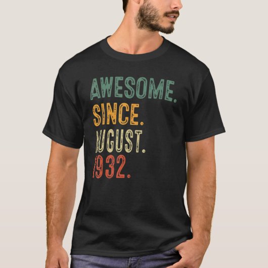 90年古い90番目の誕生日飾り素晴らし付け Tシャツ (正面)