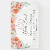 90年愛ピーチフローラ100誕生日 横断幕 (縦)