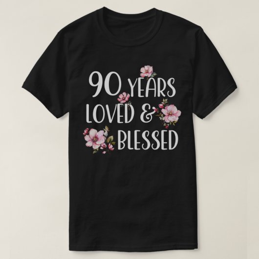 90年愛賛美さくらんぼ開花90歳の誕生日 Tシャツ (デザイン正面)