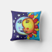90年月太陽の日月天空 クッション (正面)
