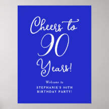 90年王室の間の青い応援誕生日へようこそ