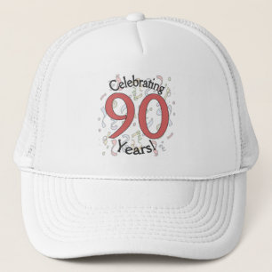 90年祝の誕生日紙吹雪帽子 キャップ