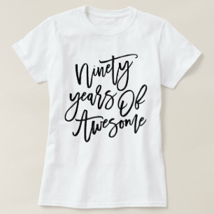90年間の素晴らしい 黒い原稿 Tシャツ