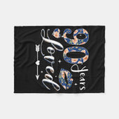 90年、花の母が愛された1932年90日 フリースブランケット (正面(横))