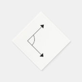 90度右角演算パーティー スタンダードカクテルナプキン (角)