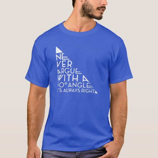 90度+友達とは決して口論にならない Tシャツ (正面)