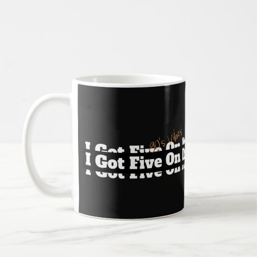 90得年代の歌詞 コーヒーマグカップ (左)
