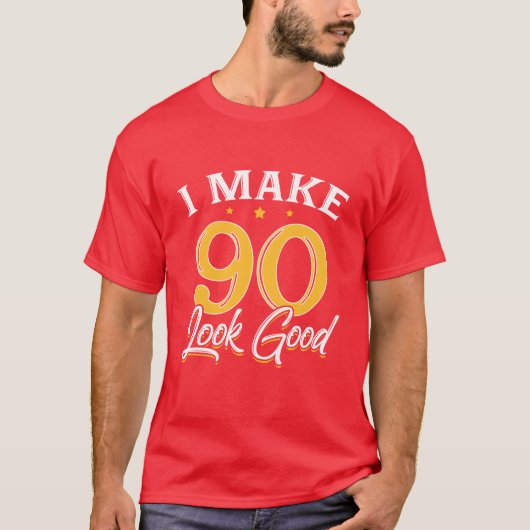 90才も素敵に見せる 90歳の誕生日 お友達 Tシャツ (正面)