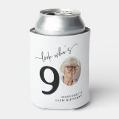 90歳おめでとう！モダンフォト90歳の誕生日 缶クーラー (缶正面)
