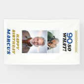 90歳おめでとう！ユーモアあふれる90歳誕生日写真 横断幕 (横)