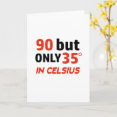 90歳おもしろいの誕生日デザイン カード (黄色い花)