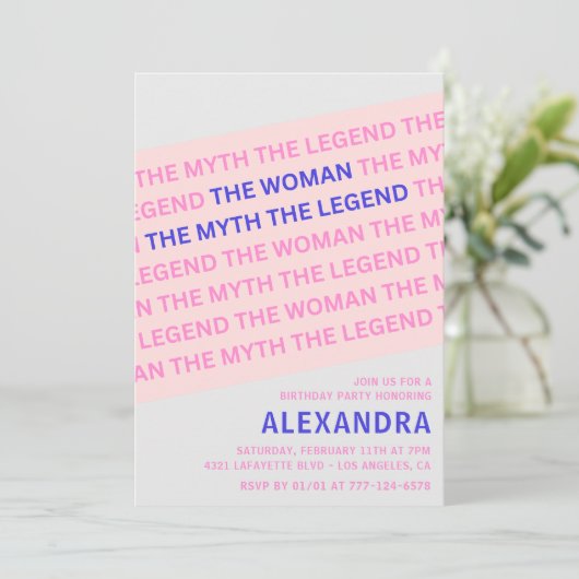 90歳おもしろい招待状引用文女性神話 招待状 (スタンド正面)