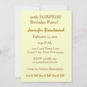 90歳から99歳 誕生日サプライズパーティー招待状 招待状 (裏面)