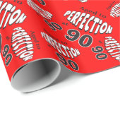 90歳で完成度が高い |第90誕生日 ラッピングペーパー (ロールコーナー)