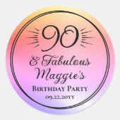 90歳にして最高の誕生日パーティー ラウンドシール (正面)