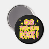 90歳のオールドロック！ピンク磁石 マグネット (正面/裏面)