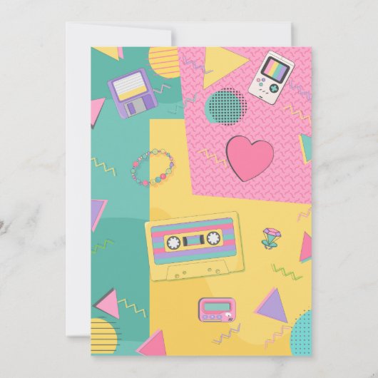 90歳のテーマ誕生日パーティーの招待状 招待状 (裏面)