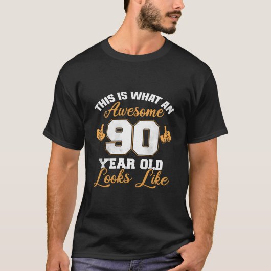 90歳のノベルティお祝い Tシャツ (正面)