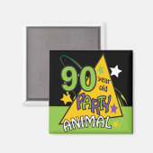 90歳のパーティー動物 |第90誕生日 マグネット (正面/裏面)