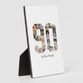 90歳の写真コラージュ フォトプラーク (側面)