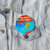 90歳の横向きカラフルボタンピン 缶バッジ (インサイチュ)