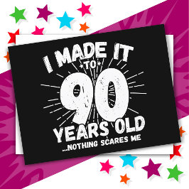 90歳の皮肉なミーム 面白い90歳の誕生日 ポストカード