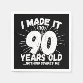 90歳の皮肉ミームおもしろい90誕生日 スタンダードカクテルナプキン (正面)