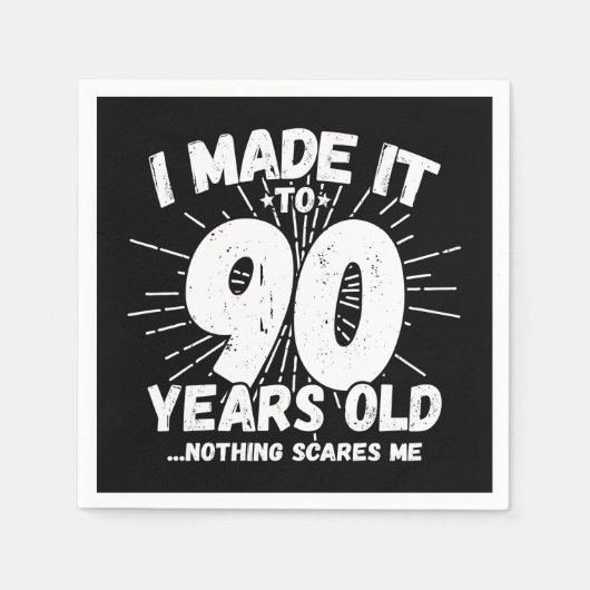 90歳の皮肉ミームおもしろい90誕生日 スタンダードカクテルナプキン (正面)
