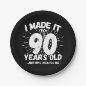 90歳の皮肉ミームおもしろい90誕生日 ペーパープレート (正面)