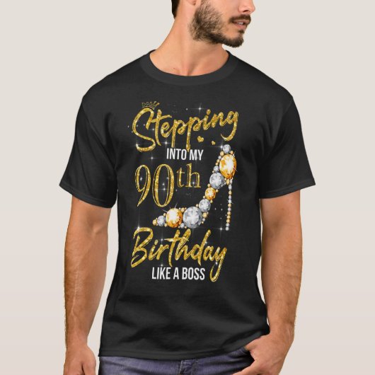 90歳の私の90番目の誕生日にステップイン Tシャツ (正面)