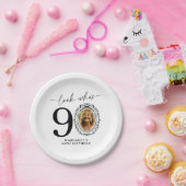 90歳の誕生日おめでとうフォト ペーパープレート (パーティー)