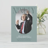 90歳の誕生日おめでとう オーバルフォト&サイン 招待状 (スタンド正面)