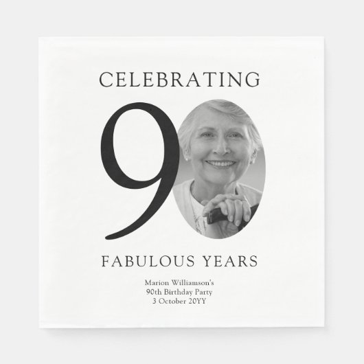 90歳の誕生日おめでとう スタンダードランチョンナプキン (正面)