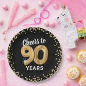 90歳の誕生日おめでとう ペーパープレート (パーティー)