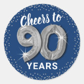90歳の誕生日おめでとう ラウンドシール (正面)