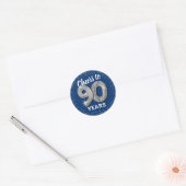 90歳の誕生日おめでとう ラウンドシール (封筒)