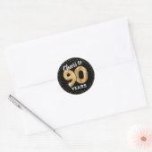 90歳の誕生日おめでとう ラウンドシール (封筒)