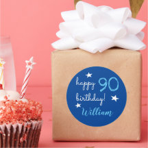 90歳の誕生日おめでとう 青いシール