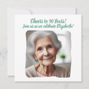 90歳の誕生日おめでとう 90年の感謝を込めて 招待状