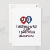 90歳の誕生日おもしろいデザイン ポストカード (正面/裏面)