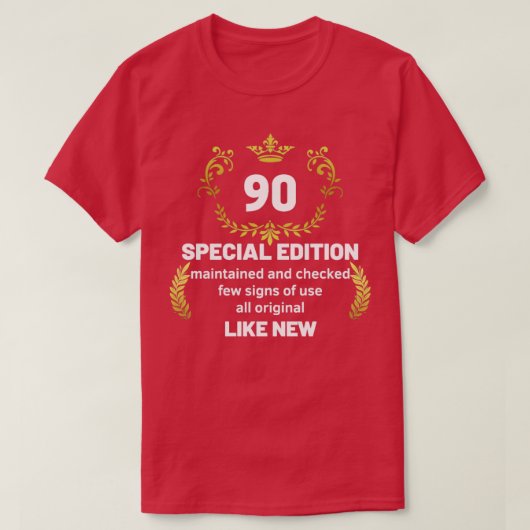 90歳の誕生日おもしろいプレゼント90歳 Tシャツ (デザイン正面)