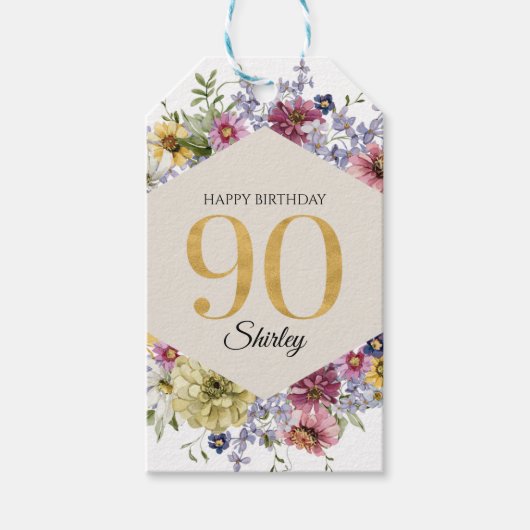 90歳の誕生日お祝いギフト ギフトタグ (正面)