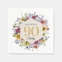 90歳の誕生日お祝いギフト スタンダードカクテルナプキン