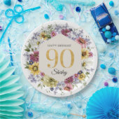 90歳の誕生日お祝いギフト ペーパープレート (パーティー)