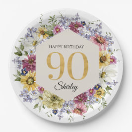 90歳の誕生日お祝いギフト ペーパープレート