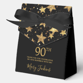 90歳の誕生日お祝いゴールドの星のお礼 フェイバーボックス
