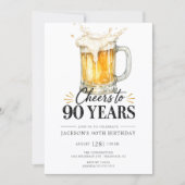 90歳の誕生日お祝い招待状 招待状 (正面)