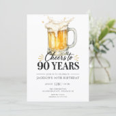 90歳の誕生日お祝い招待状 招待状 (スタンド正面)