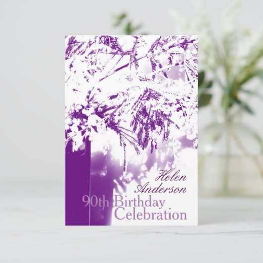 90歳の誕生日お祝い花束 - 招待状 (スタンド正面)